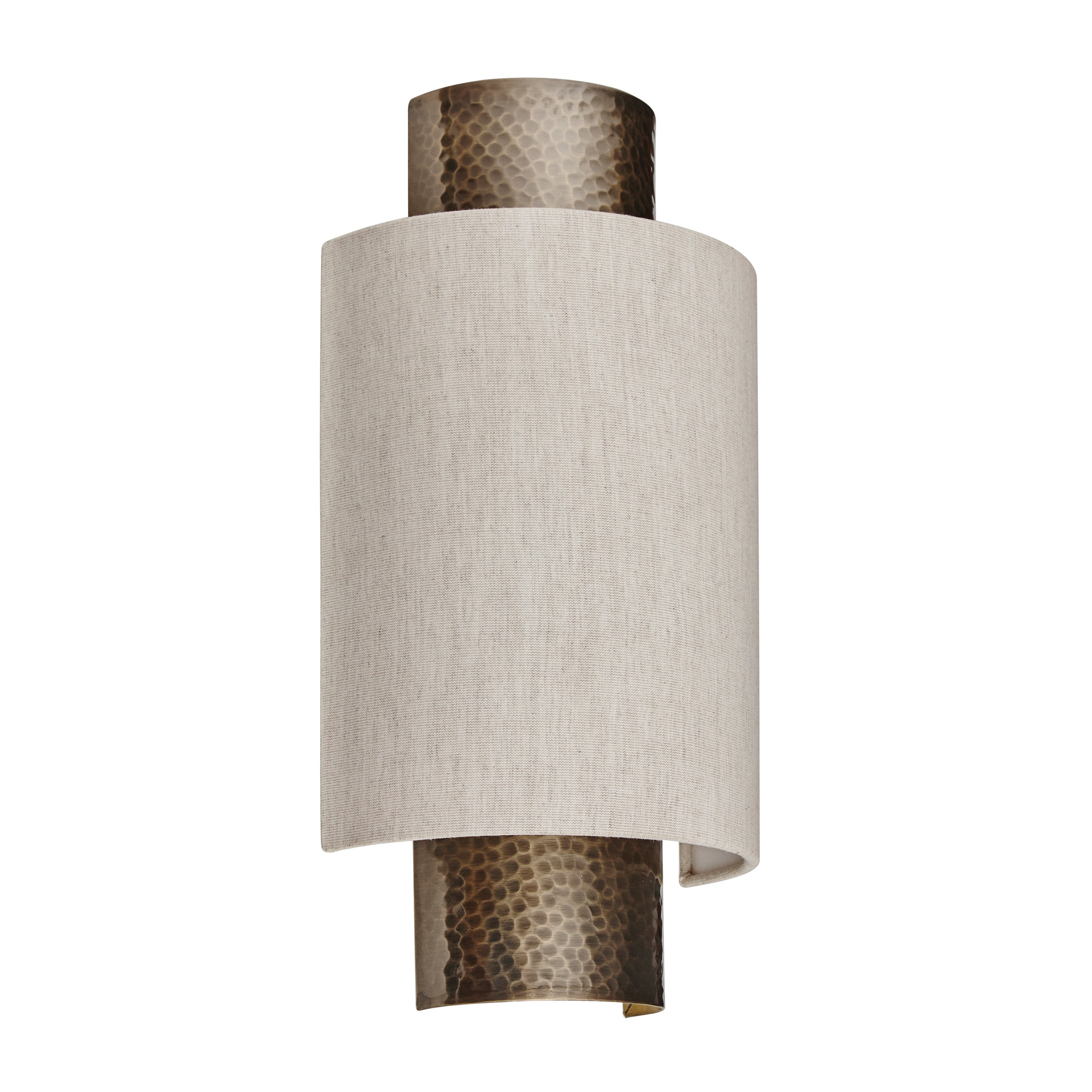 Danica Hammered Aged Bronze Wall Light